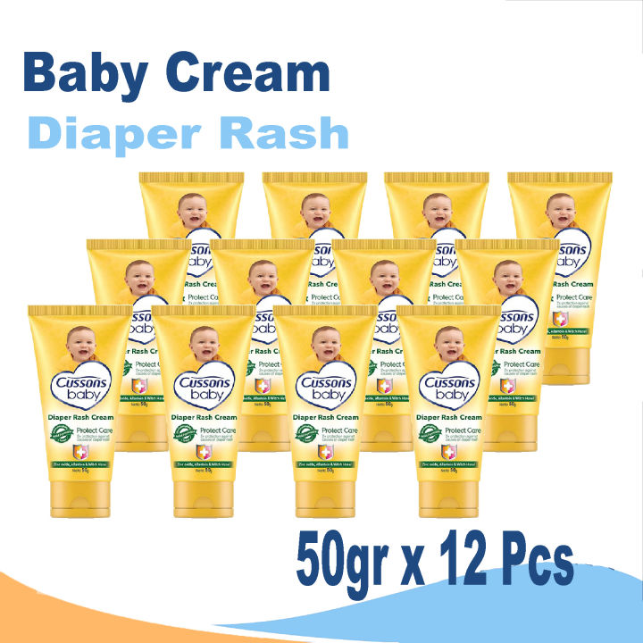 [ 12 PCS ] Cussons Baby Cream Diaper Rash 50 gr x 12 Pcs Krim Bayi