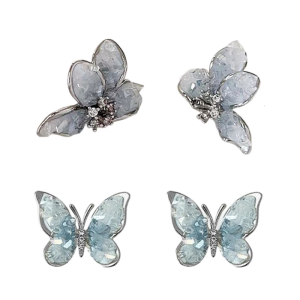 Màu gradient Bông Tai Bướm Trọng lượng nhẹ tai Phụ kiện dị ứng an toàn chính thức và giản dị mặc phụ kiện