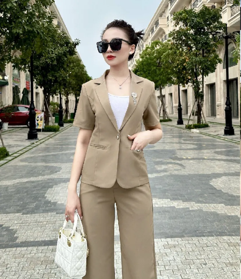 11.11 Sale Freeship] Set bộ vest ba món,set vest nữ quần đùi áo blazer nữ  ngắn tay mix quần short nữ trẻ trung cá tính | Shopee Việt Nam