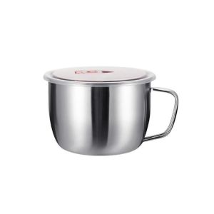 Multifunctional 316 Stainless Steel Dormitory Instant Noodle Bowl Leak Proof with Lid Soup Bowl Large Capacity Ramen Bowl Worker2026