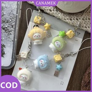 CANAMEK✨ Móc khóa gấu nhỏ bông đáng yêu phong cách hoạt hình dây treo điện thoại di động dễ thương phụ kiện trang trí balo quà tặng.