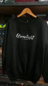 Sweater Motif Crewneck Fleece Best Seller Baju Hangat Musim Gugur L XL