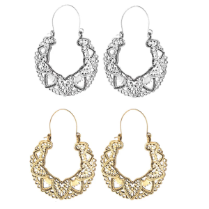 Elegant Hollow Totem Earrings in Antique Gold for a Vintage Look Portable and Comfortable Designs for Everyday Wear