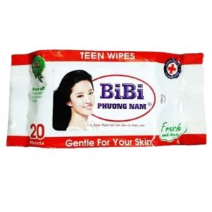 [COMBO 3 GÓI]Khăn giấy ướt bỏ túi Bibi Phương Nam 20 tờ tiện lợi an toàn không gây dị ứng