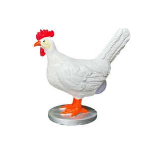 BEITE Luminous Hen Laying Egg Statue Stable Base USB Charging Resin Chicken Lamp Realistic Cartoon Simulation Chicken LED Lamp Holiday