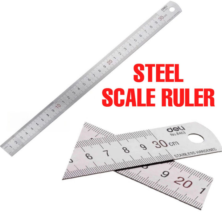 Steel Measuring Scale Ruler 30cm/40cm/50cm/60cm | Lazada PH