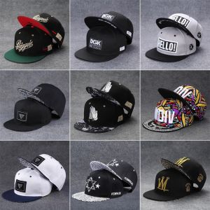 AKZDXE Embroidery Baseball Cap Hip Hop Flat Brim Peaked Cap Fashion Adjustable Dad Trucker Hats Men Women