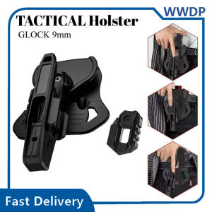 Tactical Right/Left Holster Bag Polymer Material Belt Glock 9mm/SW40/357 Holster with Rail Fit All Double Stack