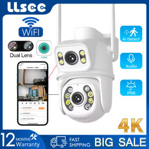 LLSEE icsee 4K 8MP camera wifi không dây ptz camera giám sát ngoài trời 360 tầm nhìn ban đêm hồng ngoại báo động theo dõi di động AI cuộc gọi hai chiều không thấm nước