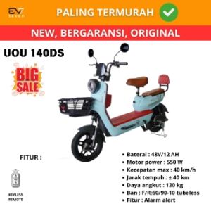 SEPEDA LISTRIK UOU 140DS MURAH BERGARANSI RESMI