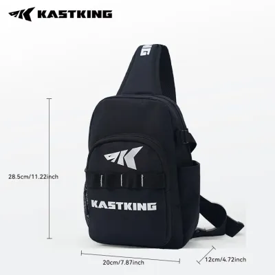 KastKing Bait Boss Fishing Sling Tackle Bag Fishing Shoulder Backpack with Rod Holder Cross Body Sling Bag