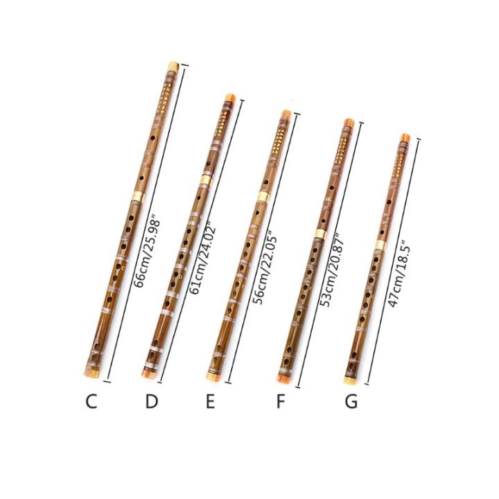 Professional Bamboo Flute Chinese Woodwind C D E F G Key Transverse