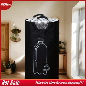 【COD】🔥🔥🔥 Large Capacity Empty Bottle Storage Basket With Aluminum Handle 82L Wastewater Bottle Collector Bag Folding Recycling Bin