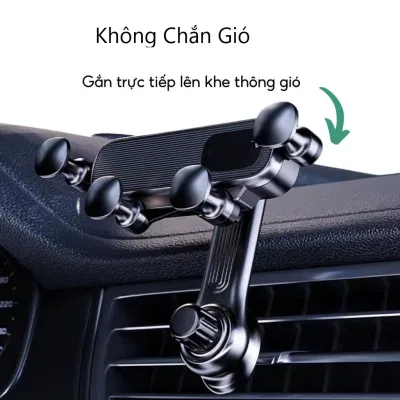 Gía Đỡ Điện Thoại Xe Hơi ( Ô TÔ ) Móc Cửa Gió Điều Hòa Không Chắn Gió Xoay 360 Độ Dễ Tháo Lắp Cực Kì Chắc Chắn