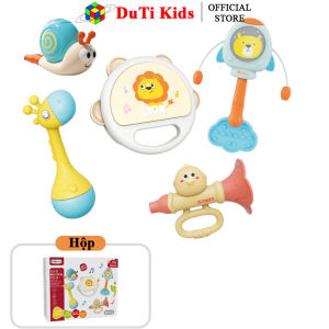 Set 5 món đồ chơi lục lạc cầm tay cho bé phát triển các giác quan