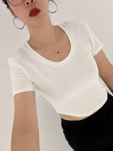 Womens Casual Plain Basic Round Neck T-Shirt/short-sleeve Top T-shirt/womens thin summer
