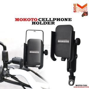 MOKOTO Universal Motorcycle Phone Mount 360° Rotation Aluminum Alloy Mobile Holder for Harley/Honda/BMW/Ducati