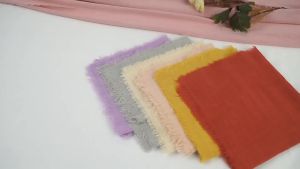 50PCS Retro Gauze Pink Cotton Napkin Wholesale 32x32cm Tea Towel Wedding Party Christmas Table Decor Burrs Napkins