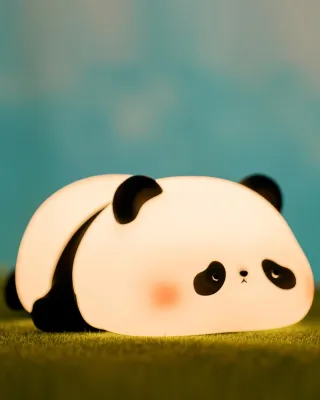 Cute Panda Night Light Panda LED Touch Squishy Novelty Animal Night Lamp Food Grade Silicone 3 Level Dimmable Breastfeeding Nursery Nightlight for Room Decor Cute Gifts Stuff for Boys Girls Baby Children