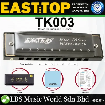 Easttop TK003 Blues Harmonica 10 Holes 20 Tones Blues Harp Diatonic Mouth Organ