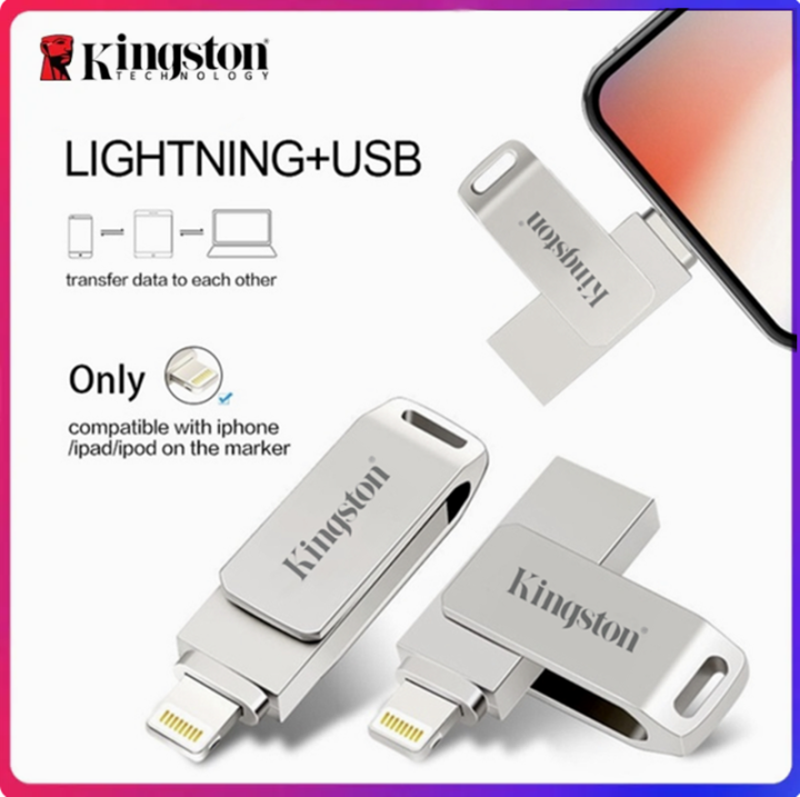 Kingston 1TB 2TB Pendrive for iPhone Flash Drive 2in1 Lightning iOS