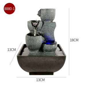 Thác nước phong thuỷ tiểu cảnh kèm điện đèn led máy bơm
