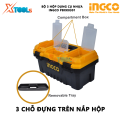 Bộ hộp đựng dụng cụ 3 cái bằng nhựa INGCO PBXK0301 | Bộ 3 thùng đựng đồ nghề hộp dụng cụ bằng nhựa 14”, 17”, 20” chất liệu polypropylene chứa các thiết bị, đồ nghề [CHÍNH HÃNG] [XTOOLs]. 