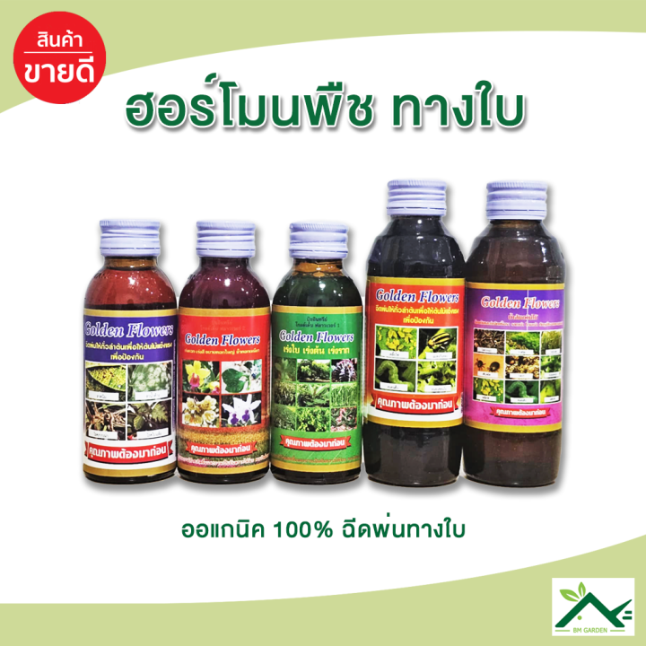 Golden flower ปุ๋ยน้ำฮอร์โมน เร่งใบ เร่งราก เร่งดอก
