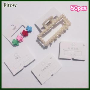 Fitow 50Pcs Simple Hair Clip Packaging Paper Cards Fashion Hair Accessories Display Cards Hair Clip Cardboard Hairpin Tags Holders