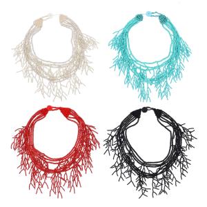 Trọng lượng nhẹ nhựa hạt neckchain Vòng cổ nhiều lớp thiết kế đa năng món quà hoàn hảo cho cô ấy