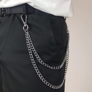 Silver Pants Chains Belt Chains Keyring Wallet Chain Punk Rock Hip-hop Chains Jeans Biker Wallet Trousers Chains for Men