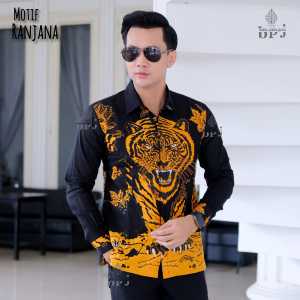 BATIK PUTRA JAWA Motif RANJANA Kemeja Batik Pria Slimfit Premium Bahan Katun Lapis Furing