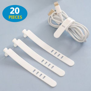 Cable Storage Box Cord Charger Storage Organizer Box Case Cable Ties Data Cable Storage Organizer with 7 Compartments Wire Ties