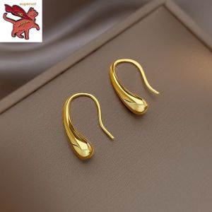 earrings gold 916 original water drop stud earrings womens simple niche design Korean exquisite ins fashion jewelry