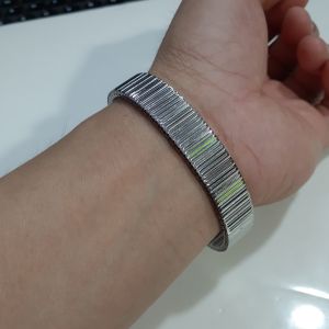 Dây đồng hồ Nhật nữ Maruman Size 12mm chun co giãn thép không gỉ đã qua sử dụng