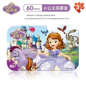 [SG Seller] Tin Box Puzzle Series (60 pieces) kids puzzle Jigsaw Boardgames Gifts Early Education Toys Goodie Bag Disney