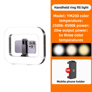 GEORG Có thể sạc lại Đèn vòng Selfie Phổ thông Hỗ trợ Bluetooth Giá đỡ máy ảnh điện thoại Di động Có thể điều chỉnh Công cụ phát trực tiếp  ảnh