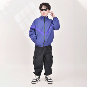 Bộ Thu Đông Bé Trai 2-9 Tuổi (8-38Kg) BL HALO Set Đồ Áo Khoác Gió Quần Gió Bé Trai Phong Cách Cá Tính Giữ Ấm QDG26AKG11