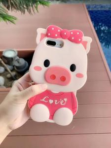 3D piggy Cartoon Character Oppo F7 A37 Vivo V15pro Y81 Y83 Samsung J4plus silicon case