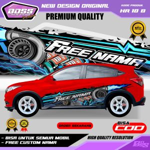 HR 10 - STIKER DECAL MOBIL HRV CRV VELOZ SEDAN KIJANG PANTHER AVANZA SIGRA BRV GRATIS CUSTOM NAMA