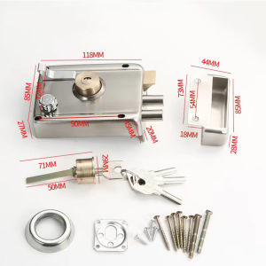 Stainless Steel Door Knob Door Locks Strong Deadbolt Home Security With 3 Key