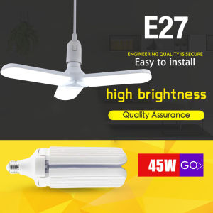 Foldable Fan Blade LED Light Bulb 45W E27