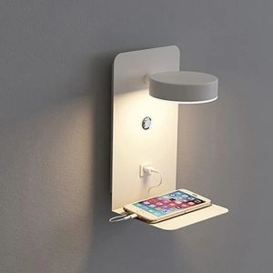 Seville Bedroom Led Wall Lamps with USB Charge Wall Light Indoor Lamp for Living Room Decor Wall Panels with Switch Aisle Modern Sconce