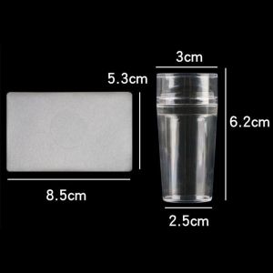 LETIGO Clear Nail Art Stamper Silicone Stencil Template French Nail Stamper Versatile Nail Stamping Tool Manicure
