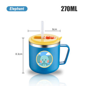 Baby water cup straw cup childrens drinking water training cup cartoon cup milk cup
