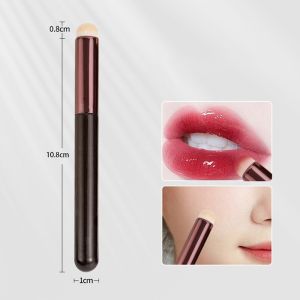 3pcs Round Head Beauty Tools Lip Smudge Brush Multifunctional Brush Lipstick Brush