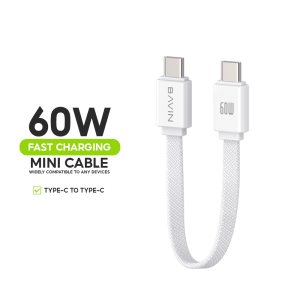 BAVIN CB370 60W PD Fast Charging Mini Braided Data Cable Type-C to Type-C &Type-C to iPh Compatible for iPh 15-17