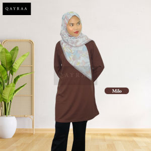 QAYRAA (P4) Jersi Muslimah / Jersey Muslimah Plain / Baju Sukan Muslimah - M. Yellow/ Steel Blue/ Y.Beige/ L.M.Green/ M/Green