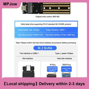 【Local shipping】 M.2 NVME PCIe NGFF SATA Protocol Case Clear USB Type C 10Gbps PCI-E Transparent External Hard Disk Box Case For Laptop Phone