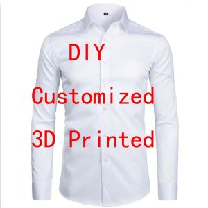 ZEEMIN Customized Long Sleeved Shirt 3d Printed Shirt Private Customized Shirt Oversized High-Quality Mens Clothing